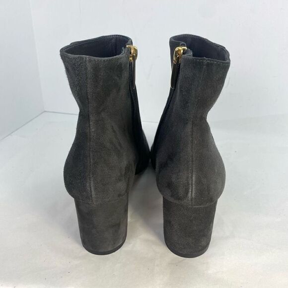 New L’AGENCE  Women Jeanne Pointed Toe
Graphite Gray Brown Suede Bootie - Picture 7 of 11